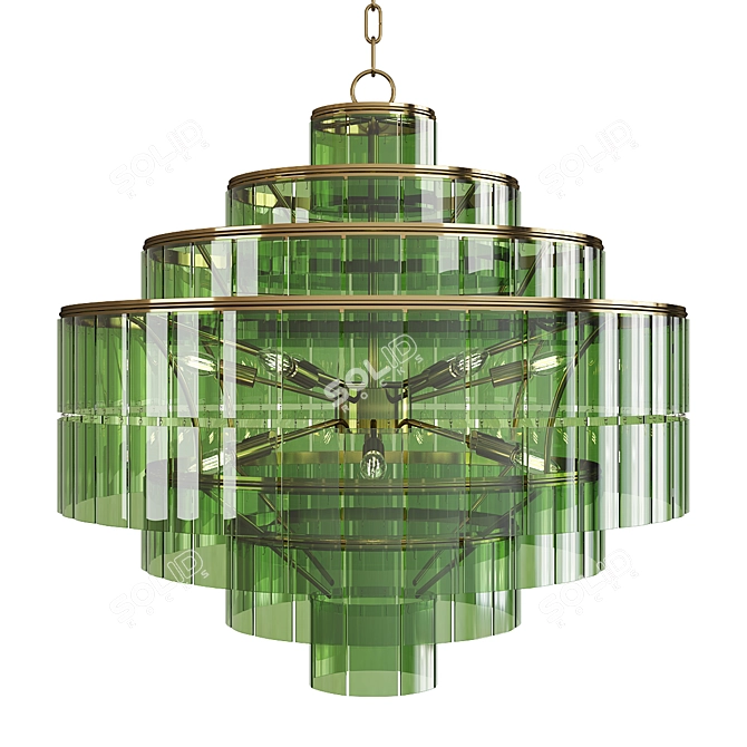 Elegant Wine-inspired Chandelier 3D model image 1