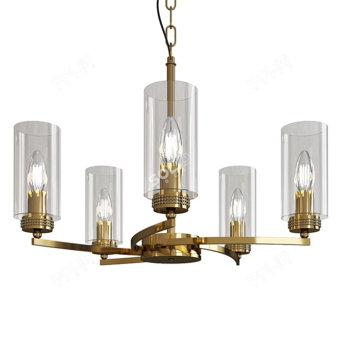 Domecelle Antique Brass Pendant 3D model image 1