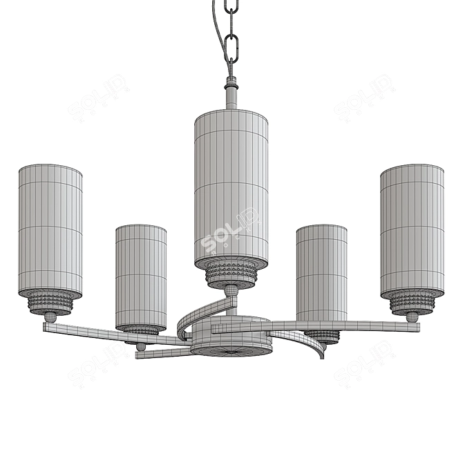 Domecelle Antique Brass Pendant 3D model image 2