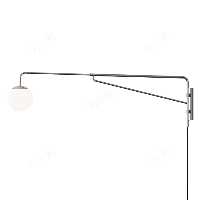 Elegant Swivel Wall Lamp 3D model image 1