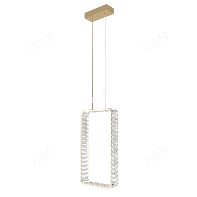 Glamorous Chrome Gold Pendant 3D model image 1