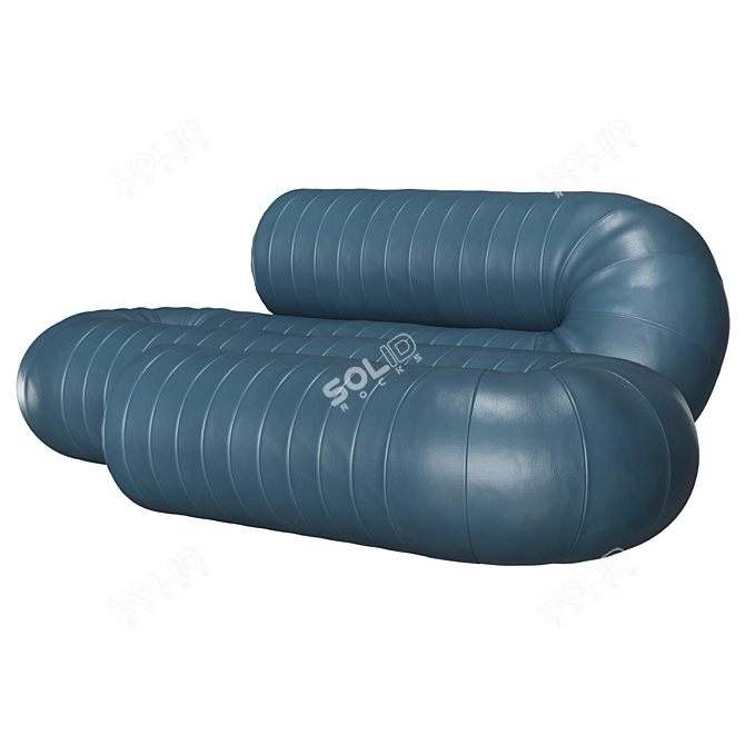 Sleek Serpentine Seating Solution 3D model image 2