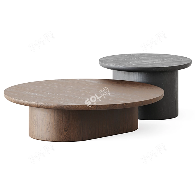 Elegant Porto Coffee Tables 3D model image 1