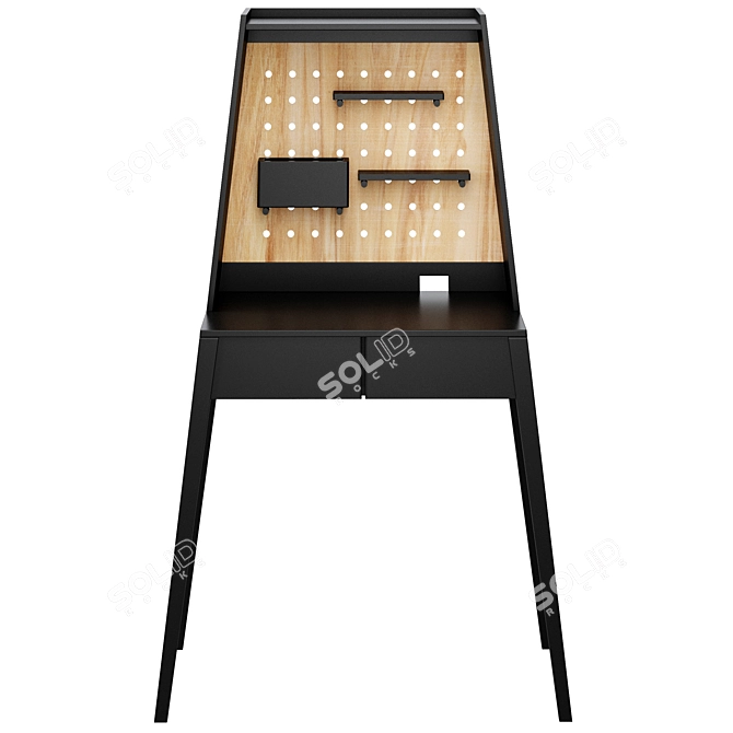 Contemporary Atticus Black Desk 3D model image 3