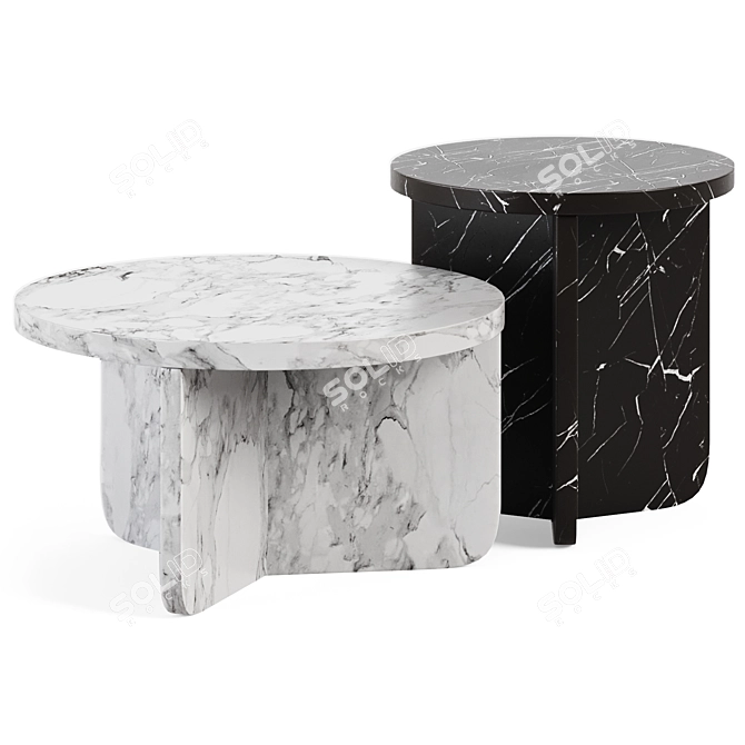 Minimalist Coffee Tables - Leme 3D model image 1