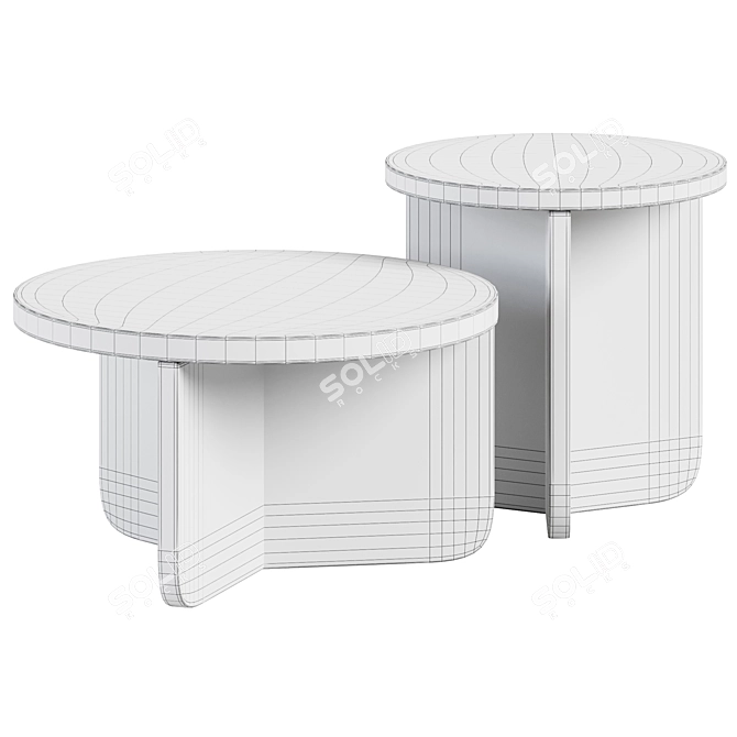 Minimalist Coffee Tables - Leme 3D model image 2