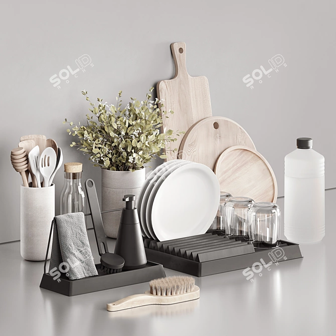 Kitchen Decorative Set 3D model image 1