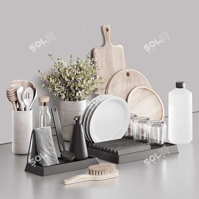 Kitchen Decorative Set 3D model image 8