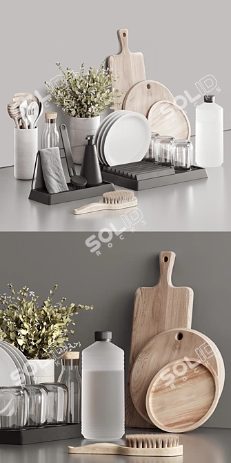 Kitchen Decorative Set 3D model image 14