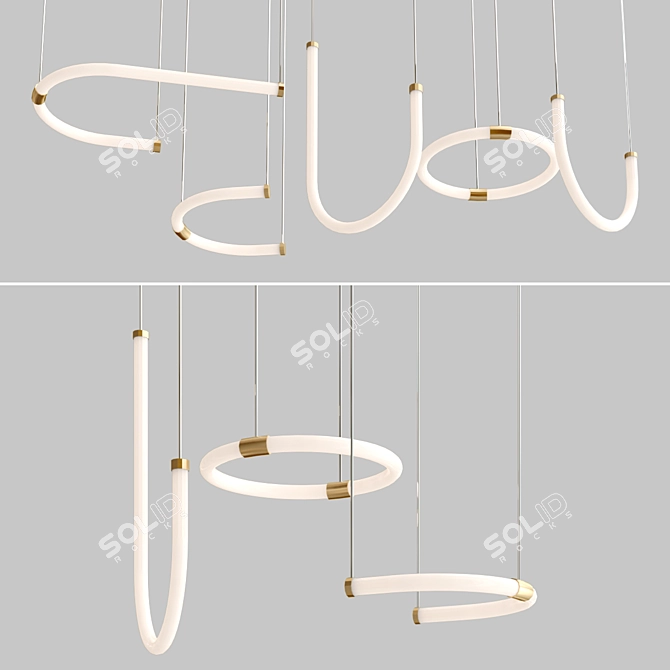 Unseen LED Chandeliers for an Enchanting Ambiance 3D model image 2