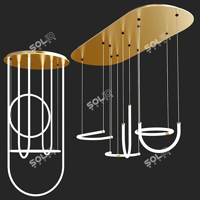 Unseen LED Chandeliers for an Enchanting Ambiance 3D model image 5