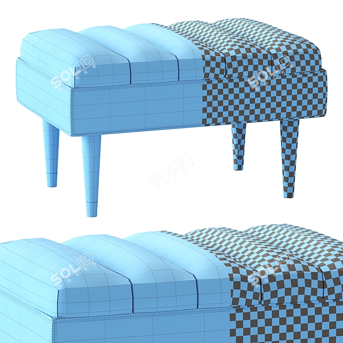 Elegant Margot Bench - Chic and Stylish! 3D model image 5