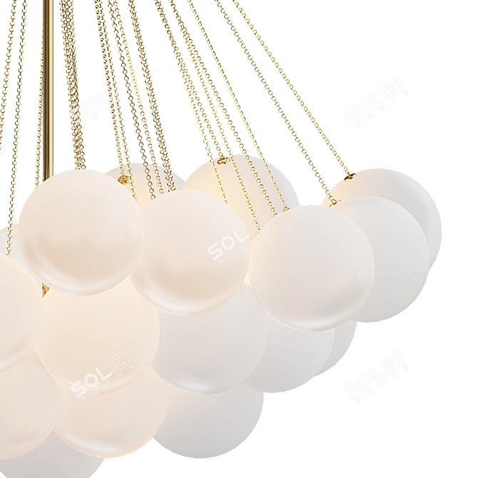 Elegant Cloud Chandeliers by Sawa 3D model image 3