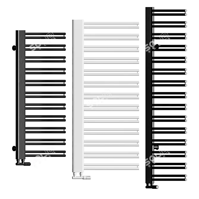 Cordivari YARA Towel Radiator: Minimalist Design & Maximum Efficiency 3D model image 1