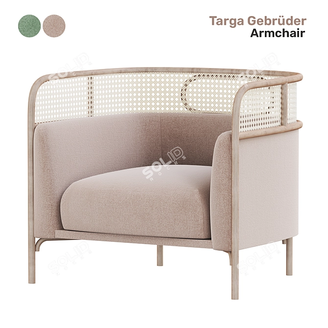 Targa Gebruder Armchair: Stylish and Comfortable 3D model image 4