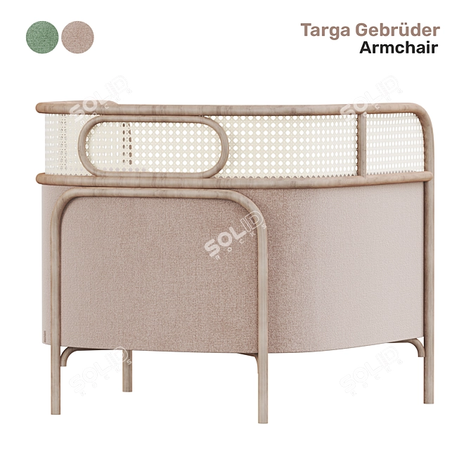 Targa Gebruder Armchair: Stylish and Comfortable 3D model image 5