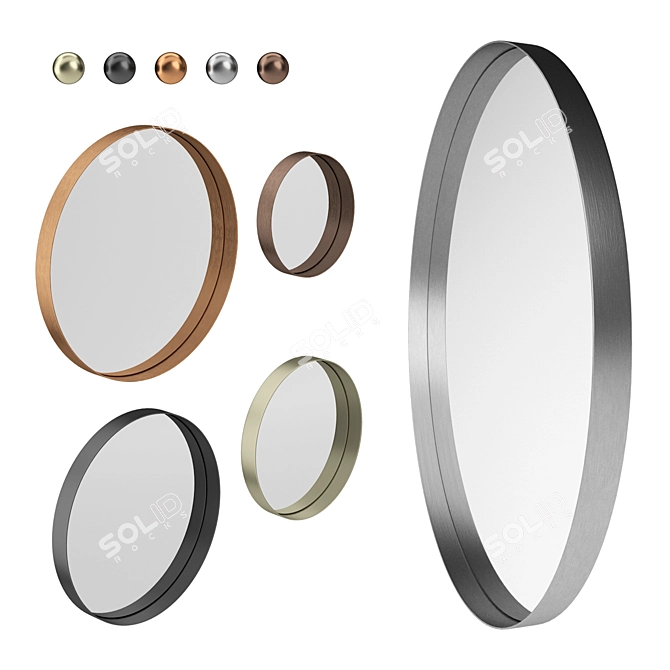 Reflective Wishes: Set of Mirrors 3D model image 1