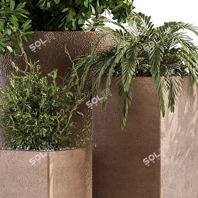 Natural Greenery: Outdoor Plant Set 3D model image 5