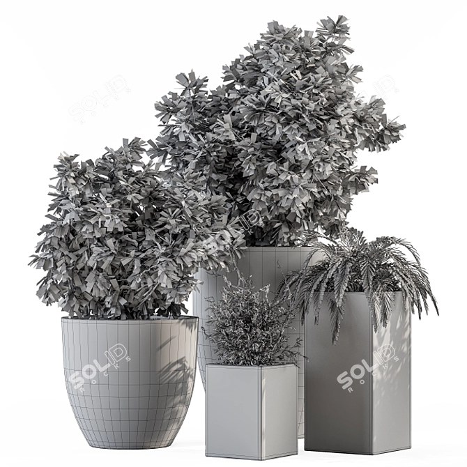 Natural Greenery: Outdoor Plant Set 3D model image 7