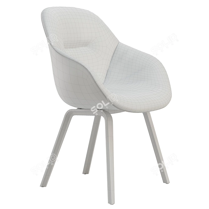 Elegant AAC 123 Chair: Stylish Comfort 3D model image 2