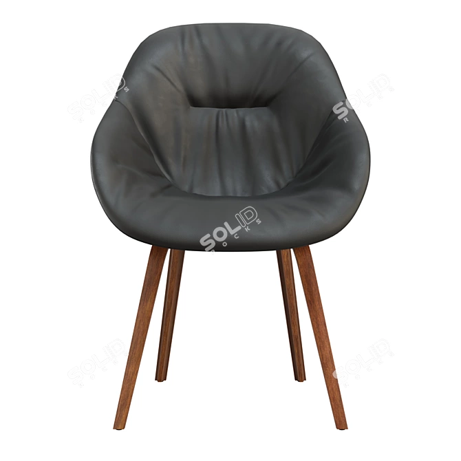 Elegant AAC 123 Chair: Stylish Comfort 3D model image 4