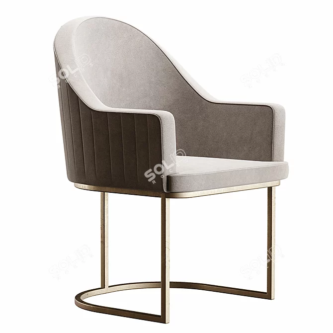 Elegant Isabel Dining Armchair 3D model image 3