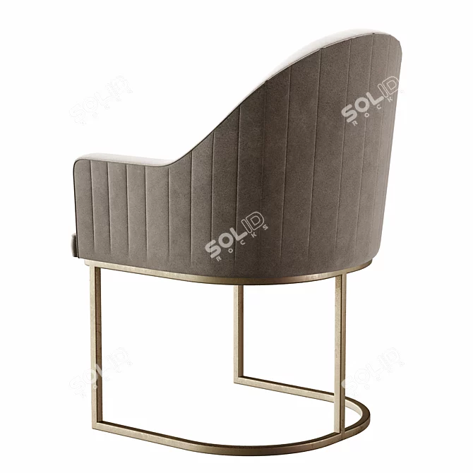 Elegant Isabel Dining Armchair 3D model image 1