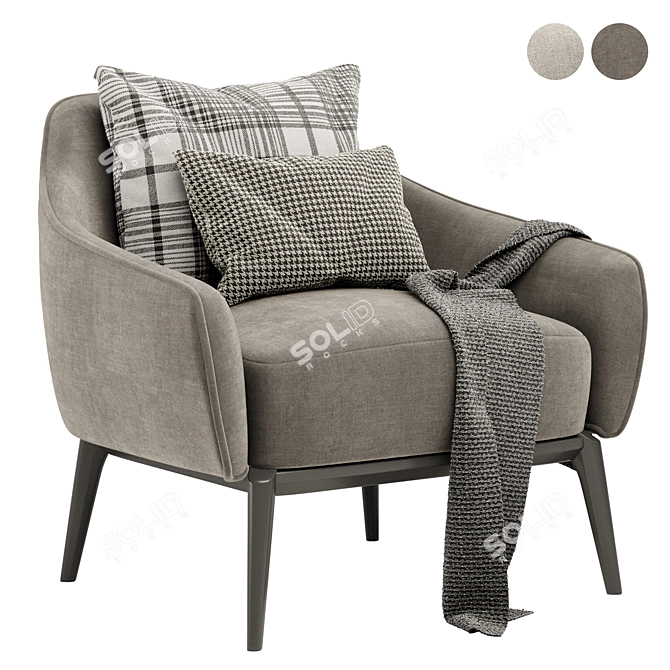 Designer Comfort: 1743 Armchair by Tecni Nova 3D model image 2