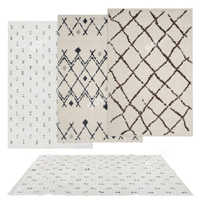 Versatile Rug Set 3D model image 1