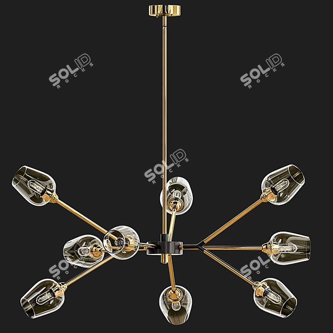 Elegant Radiance Chandelier 3D model image 5