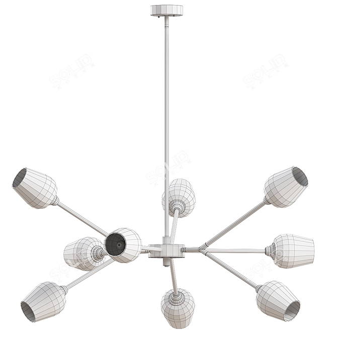 Elegant Radiance Chandelier 3D model image 6