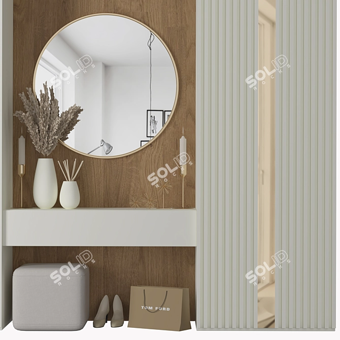 Sleek Hallway Multifunctional Design 3D model image 3