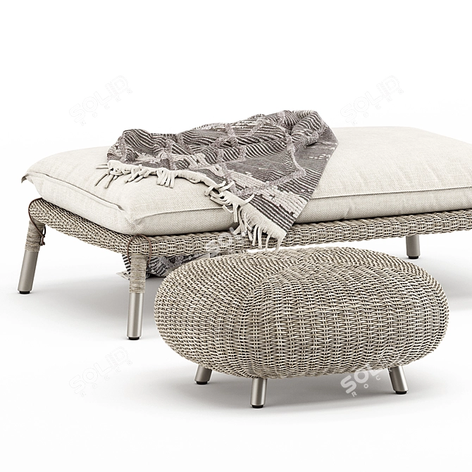 Title: Strada Grande Ottoman & Pouf 3D model image 3