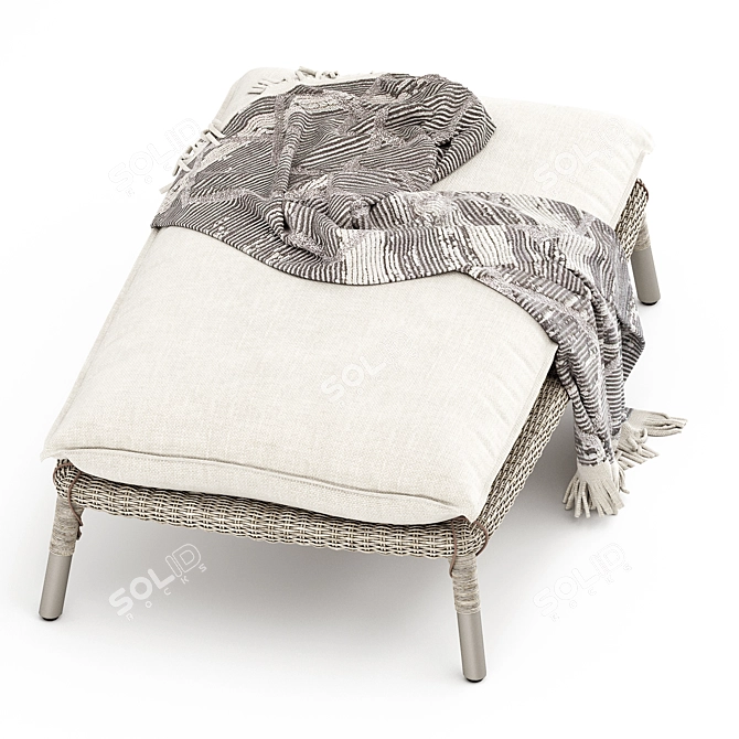 Title: Strada Grande Ottoman & Pouf 3D model image 4