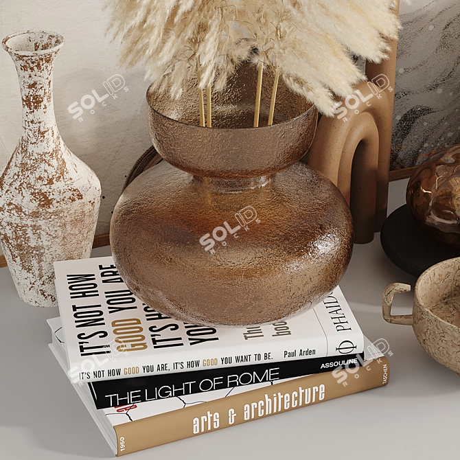 Elegant Home Decor Set 3D model image 4