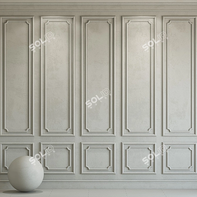 Elegant Molding Plaster: SW 7015 Repose Gray 3D model image 1