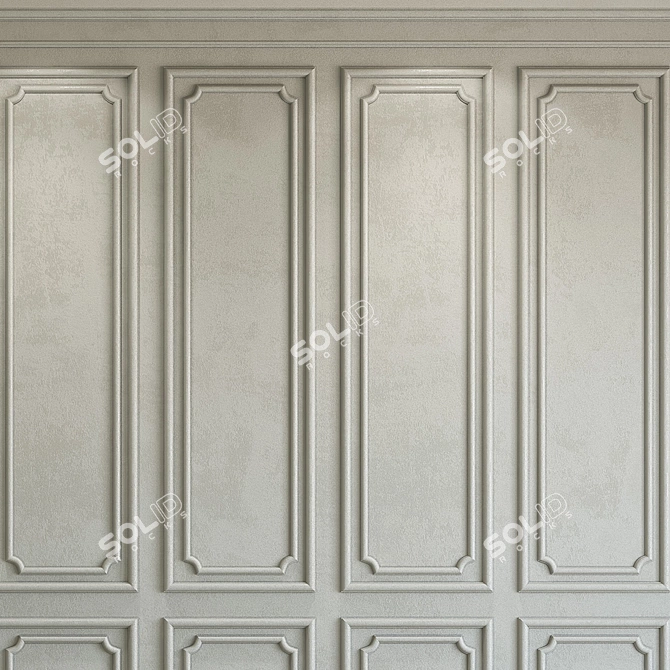 Elegant Molding Plaster: SW 7015 Repose Gray 3D model image 4