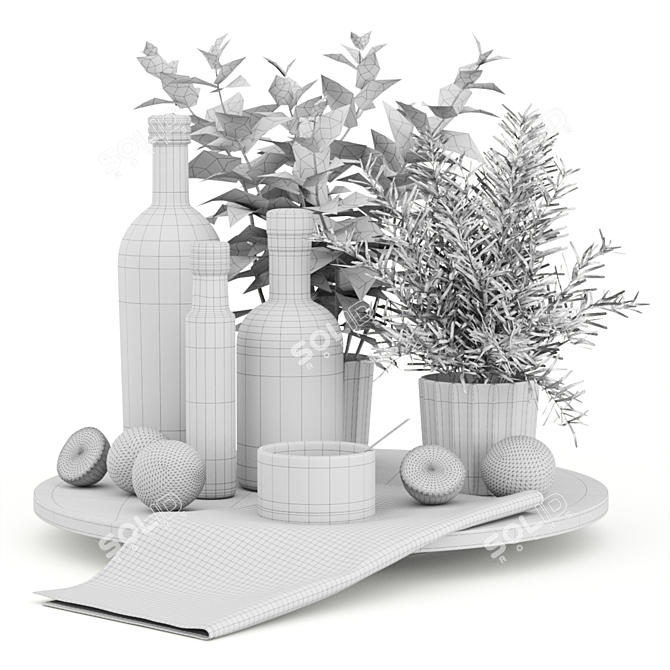Sleek Kitchen Tray: Versatile and Stylish 3D model image 6