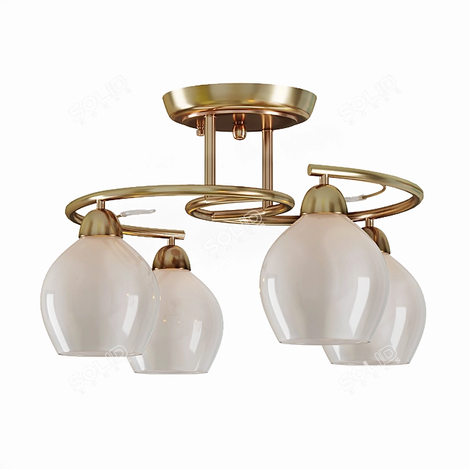 Sleek Bulb Ceiling Light Svean - Stylish Illumination for Your Space 3D model image 1