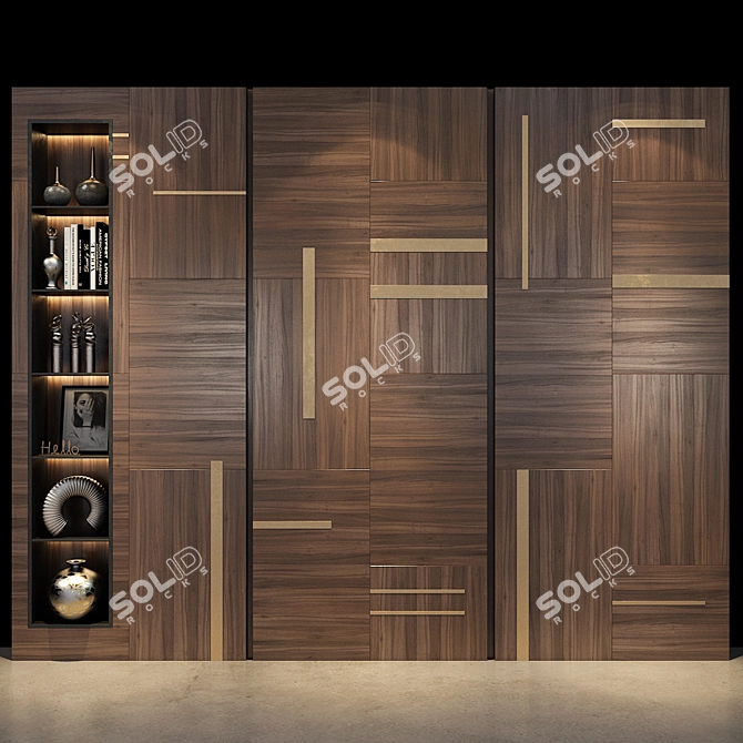 Elegant Cabinet Furniture 0391 3D model image 1