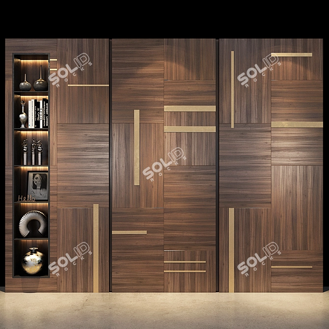 Elegant Cabinet Furniture 0391 3D model image 4