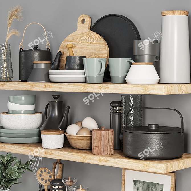 Premium Kitchen Accessories Bundle 3D model image 3