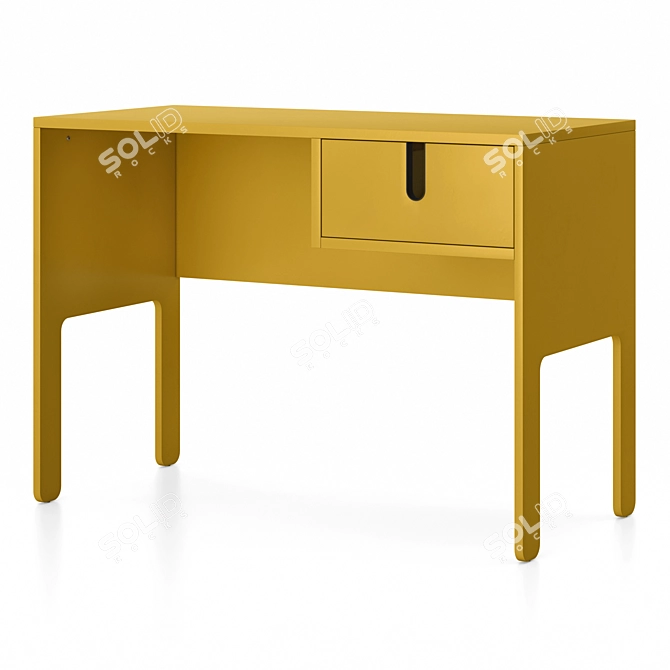 Tenzo Uno Mello Writing Desk - Modern Design, Multiple Colors, Compact Size 3D model image 1