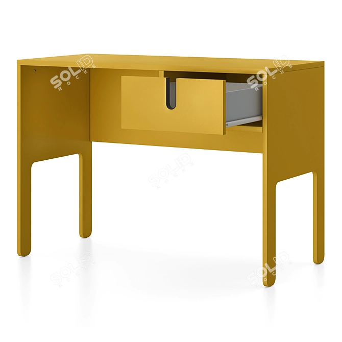 Tenzo Uno Mello Writing Desk - Modern Design, Multiple Colors, Compact Size 3D model image 2