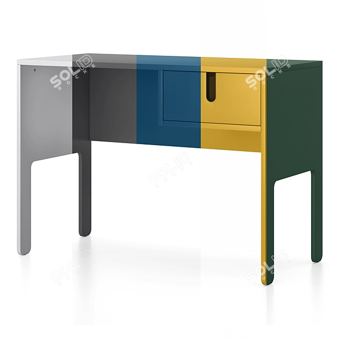 Tenzo Uno Mello Writing Desk - Modern Design, Multiple Colors, Compact Size 3D model image 3