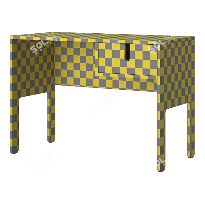 Tenzo Uno Mello Writing Desk - Modern Design, Multiple Colors, Compact Size 3D model image 4