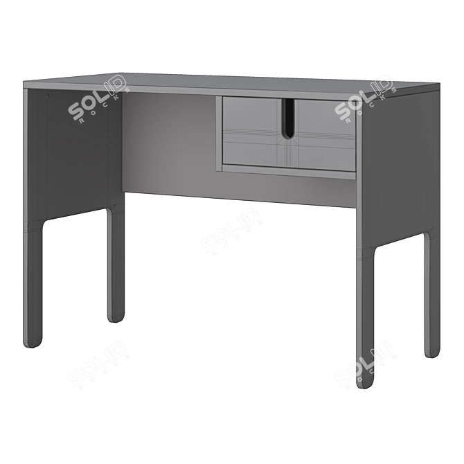 Tenzo Uno Mello Writing Desk - Modern Design, Multiple Colors, Compact Size 3D model image 5