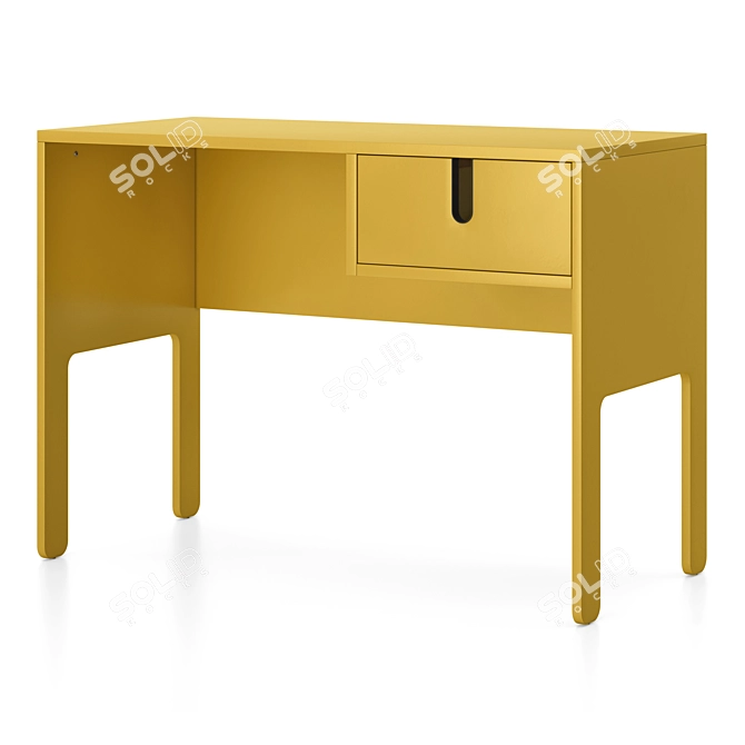 Tenzo Uno Mello Writing Desk - Modern Design, Multiple Colors, Compact Size 3D model image 7