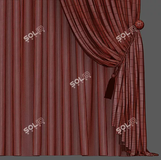 Revolutionary Curtain 914: Crafted with Precision 3D model image 5