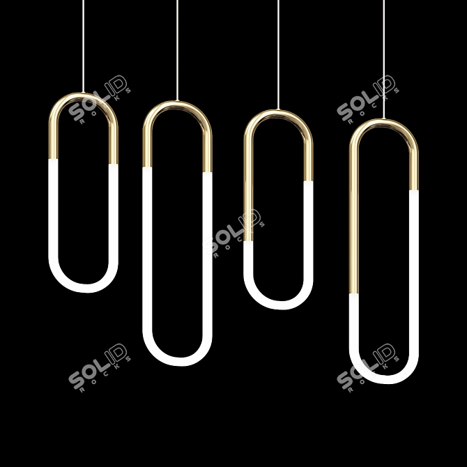 Suspended Loop Pendant Light 3D model image 1